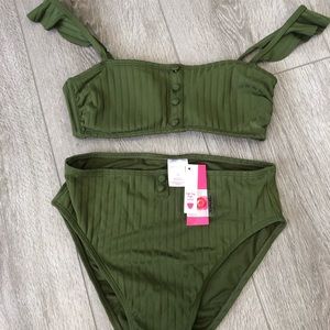 TWO PIECE HIGH WAISTED SWIMSUIT BIKINI